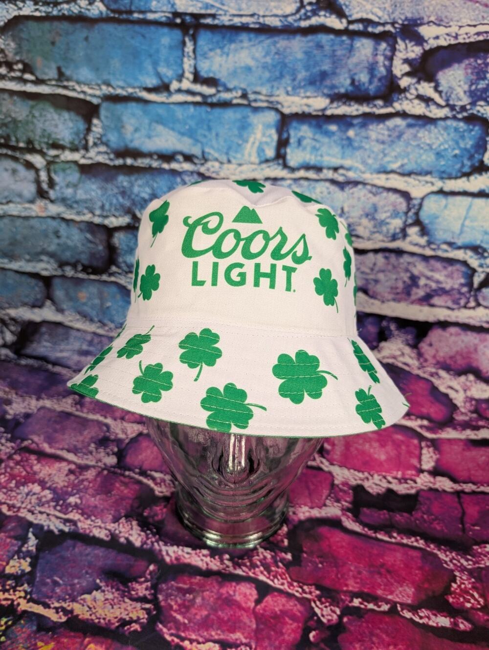 Coors Light St Patrick’s Day Reversable Bucket Cap Hat Shamrock Beer